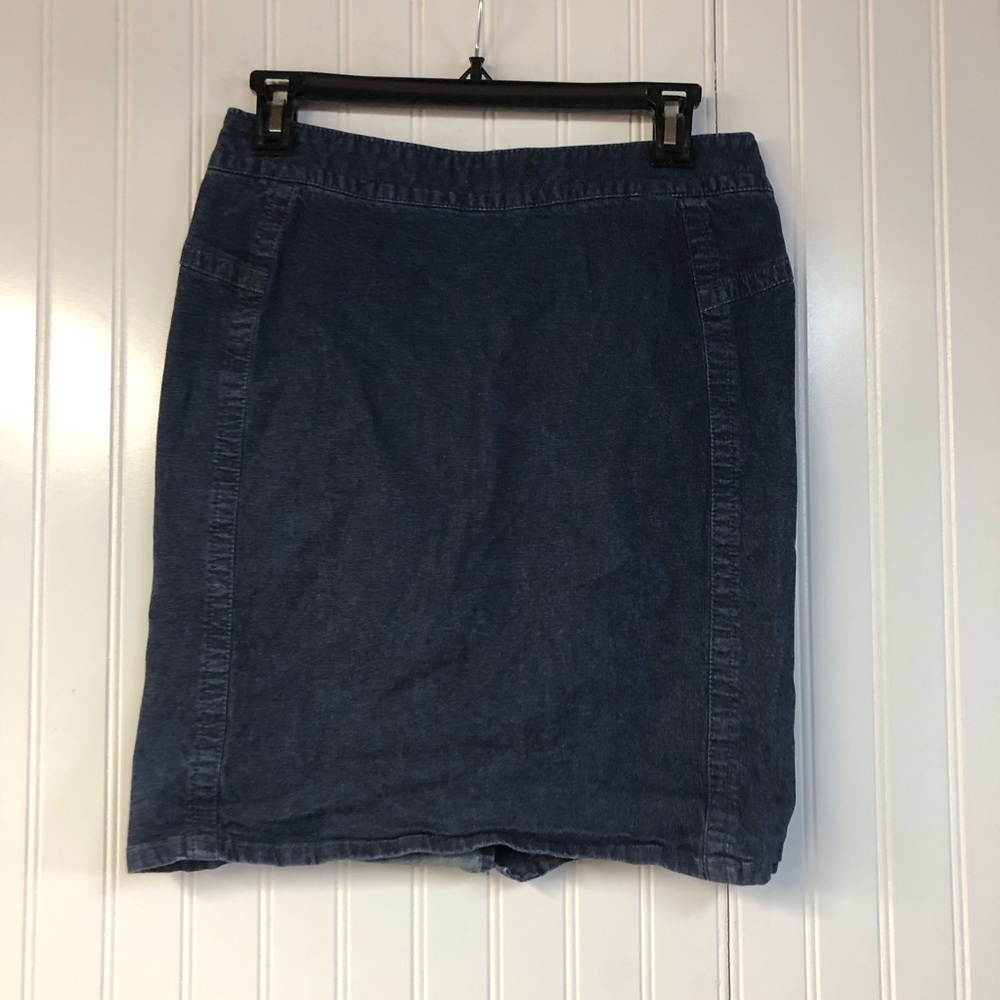 Converse Denim Blue Jean Skirt Size 28  Fitted Zipper Back